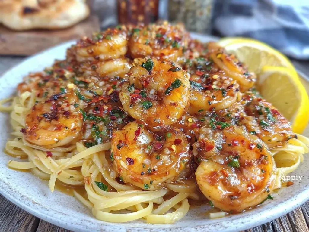 easy garlic butter shrimp scampi - featured image