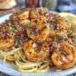 easy garlic butter shrimp scampi - featured image