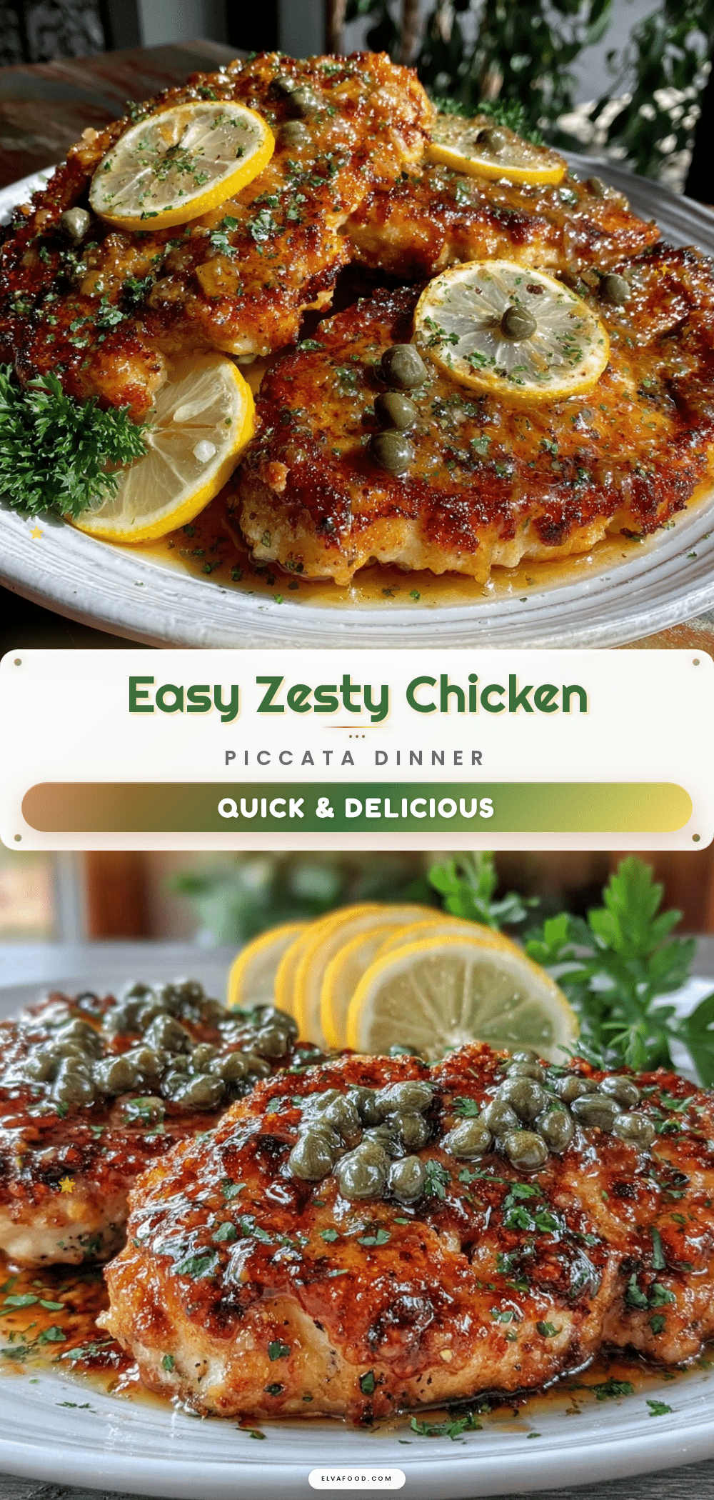 Easy Zesty Chicken Piccata recipe