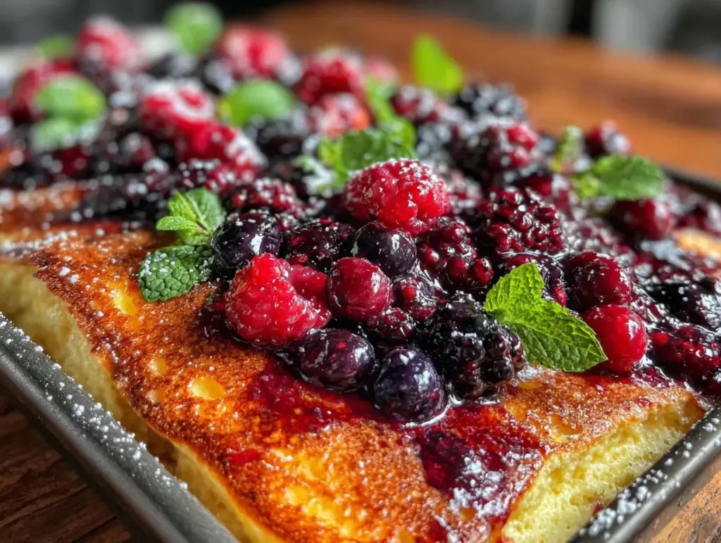 fluffy sheet pan pancakes - featured image