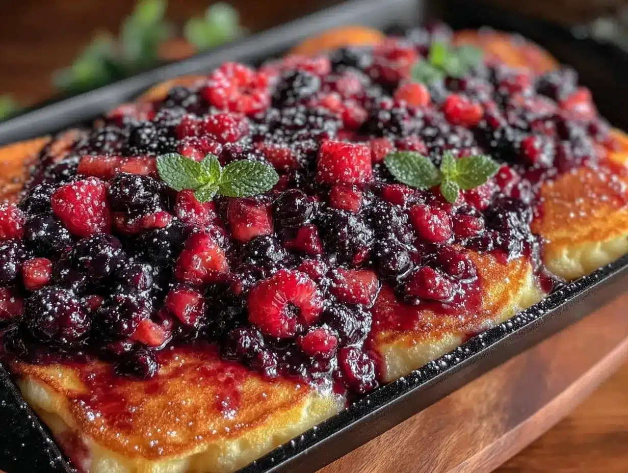 fluffy sheet pan pancakes preparation steps