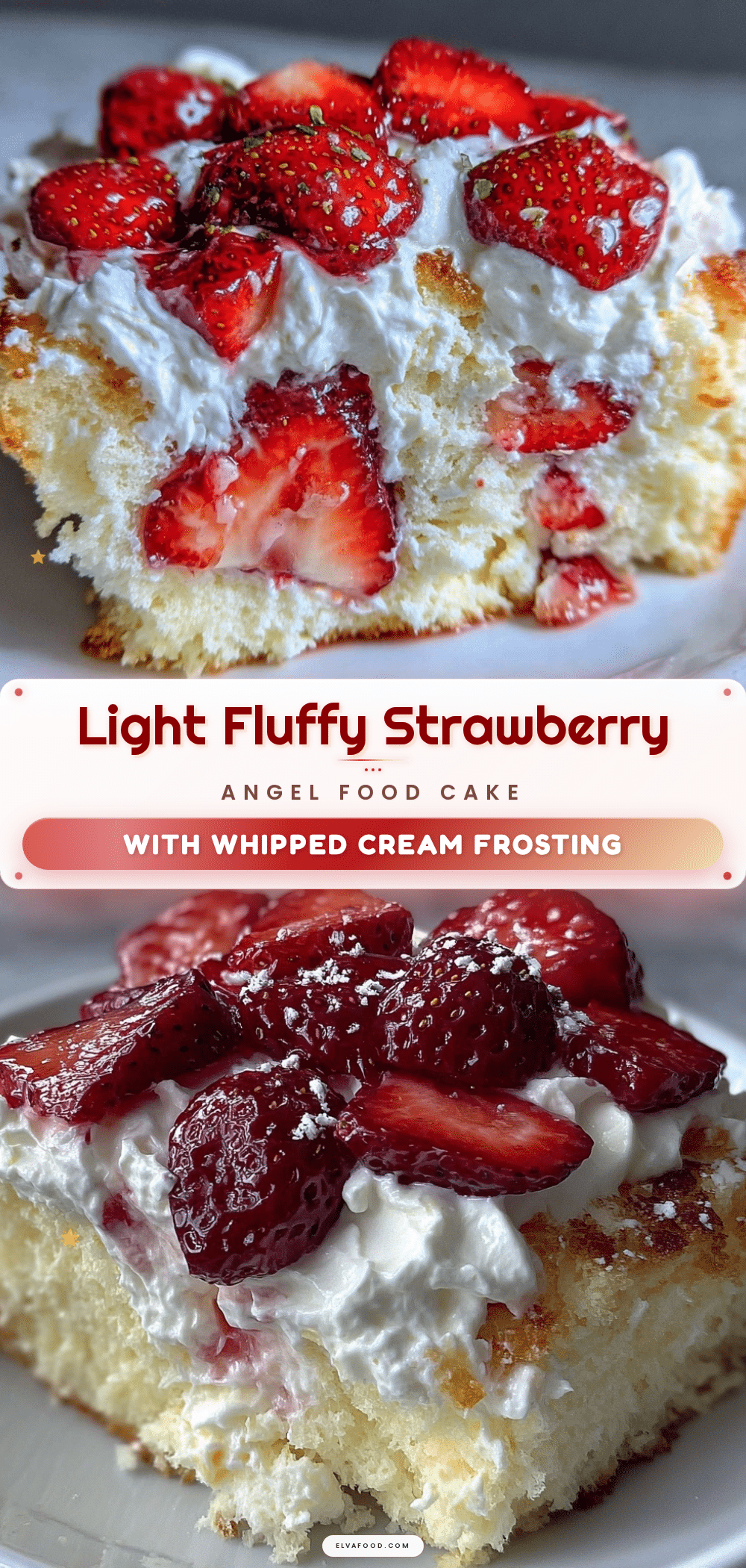 fluffy strawberry angel food cake recipe