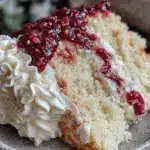 fluffy vanilla chiffon layer cake - featured image