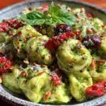fresh cold pesto tortellini salad - featured image