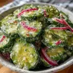 fresh creamy cucumber dill salad - featured image