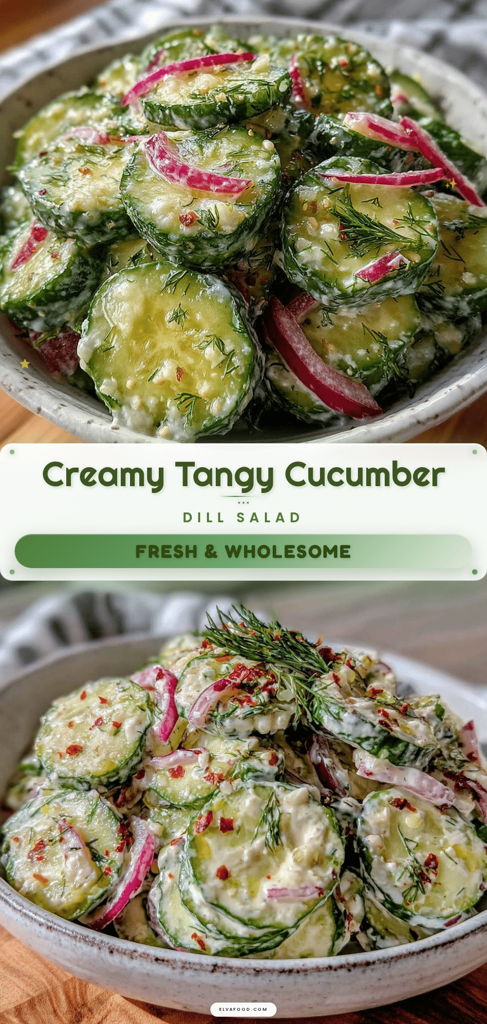 fresh creamy cucumber dill salad recipe
