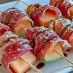 fresh prosciutto and melon skewers - featured image