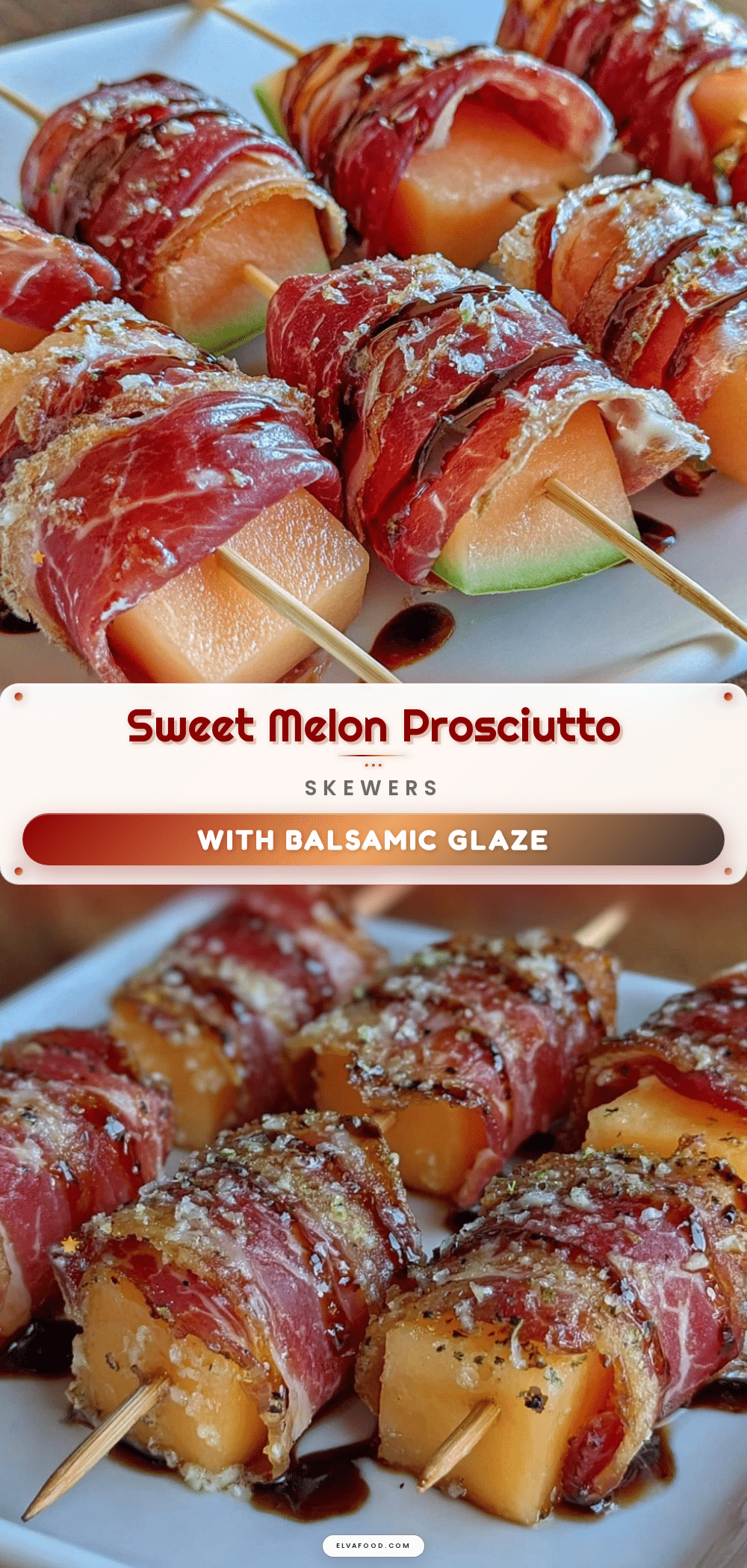 fresh prosciutto and melon skewers recipe