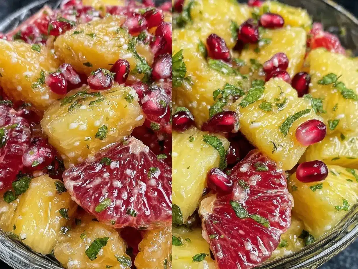 Fresh Prosecco Mimosa Fruit Salad preparation steps