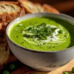 fresh spring pea soup - featured image