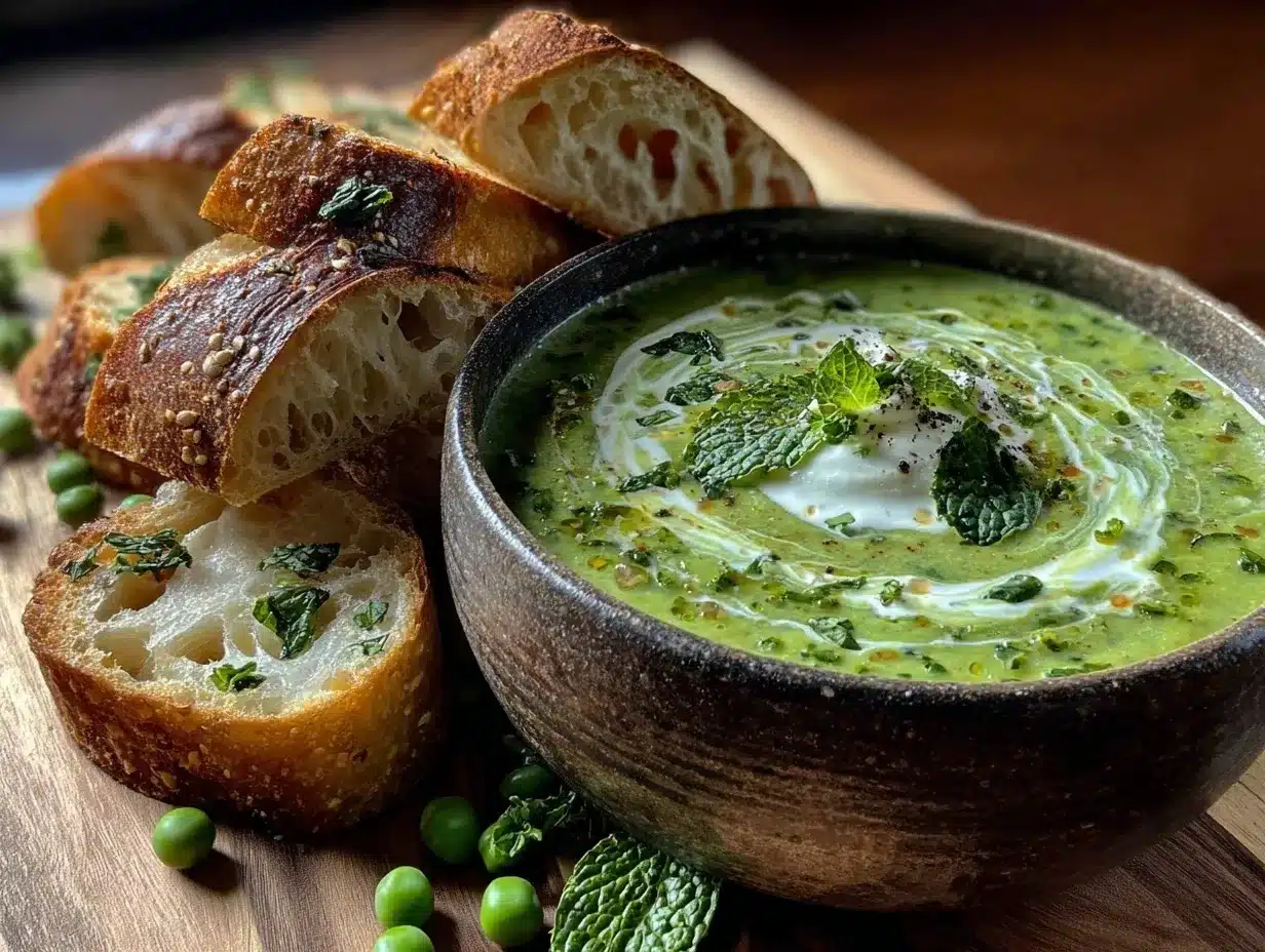 fresh spring pea soup preparation steps