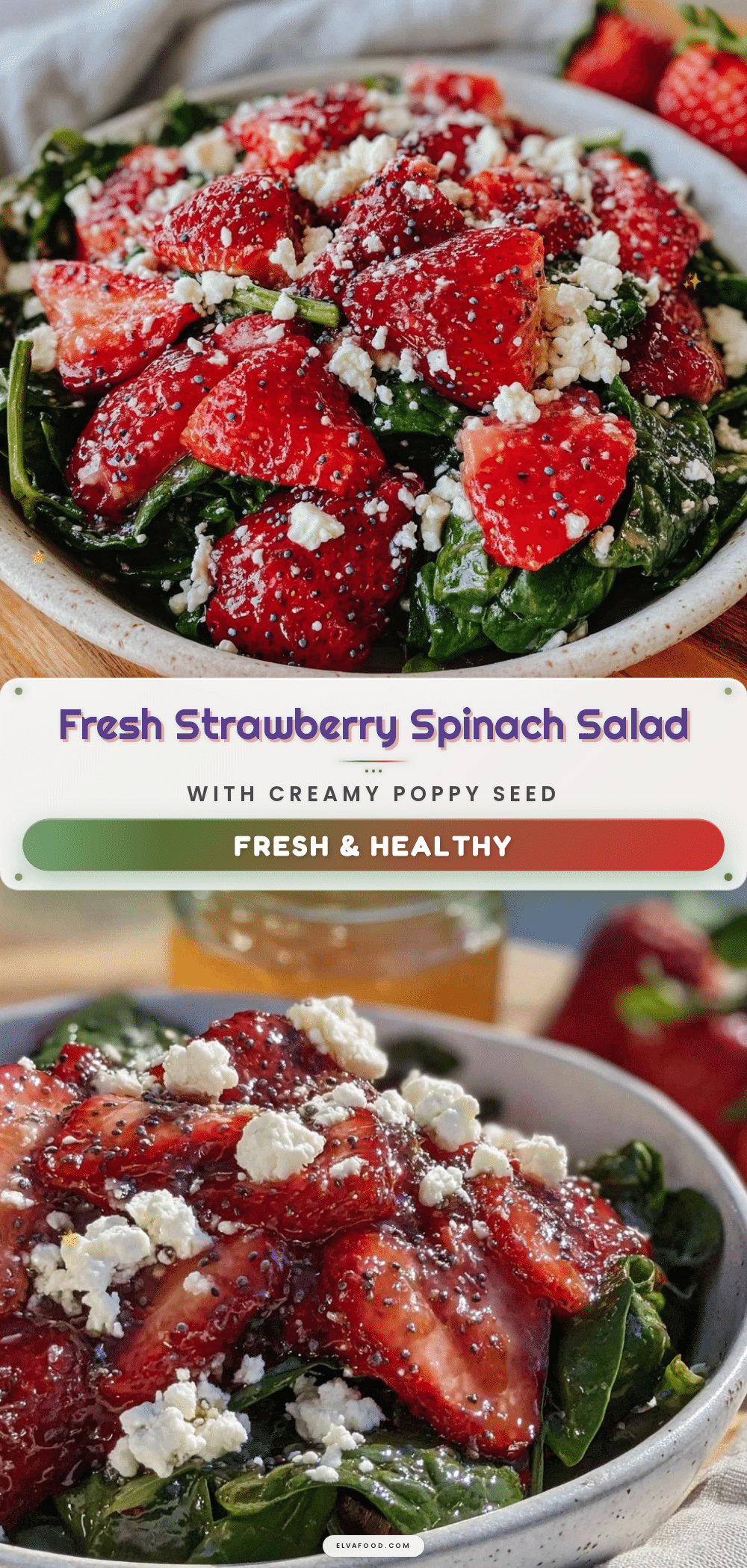 fresh strawberry spinach salad recipe