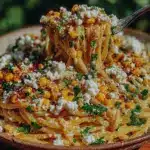fresh street corn pasta salad - featured image