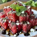 fresh watermelon feta mint salad - featured image