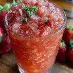 frozen strawberry rosé slushie - featured image