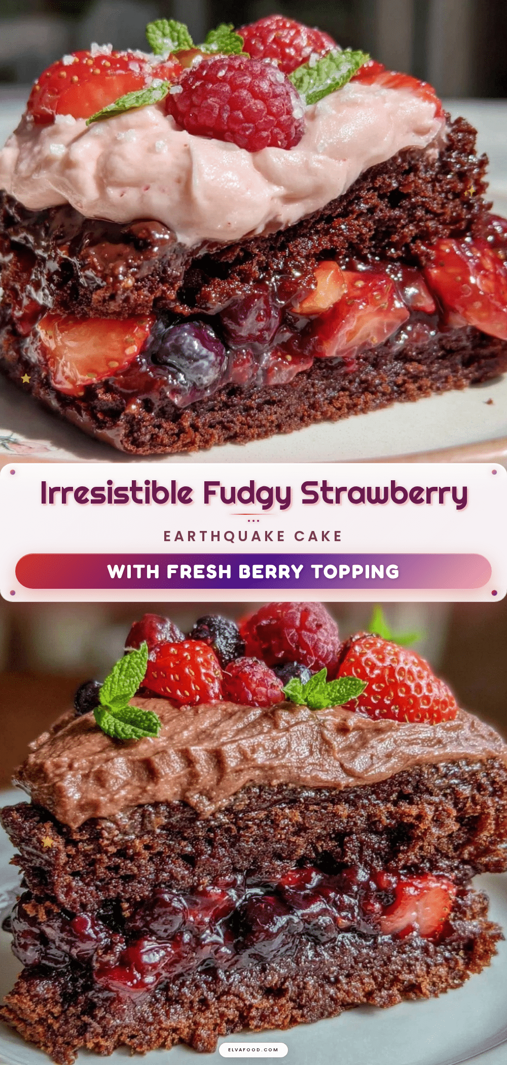 fudgy strawberry earthquake cake recipe