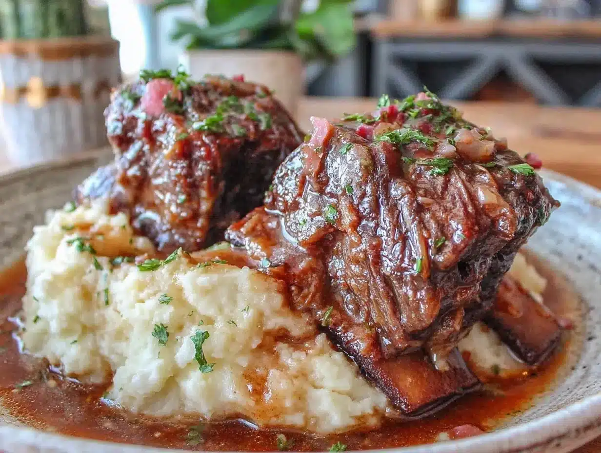 Guinness braised beef short ribs preparation steps