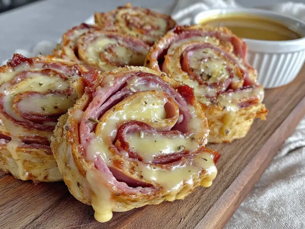 ham and cheese pinwheel roll-ups - featured image
