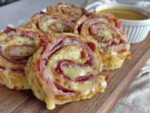 ham and cheese pinwheel roll-ups - featured image