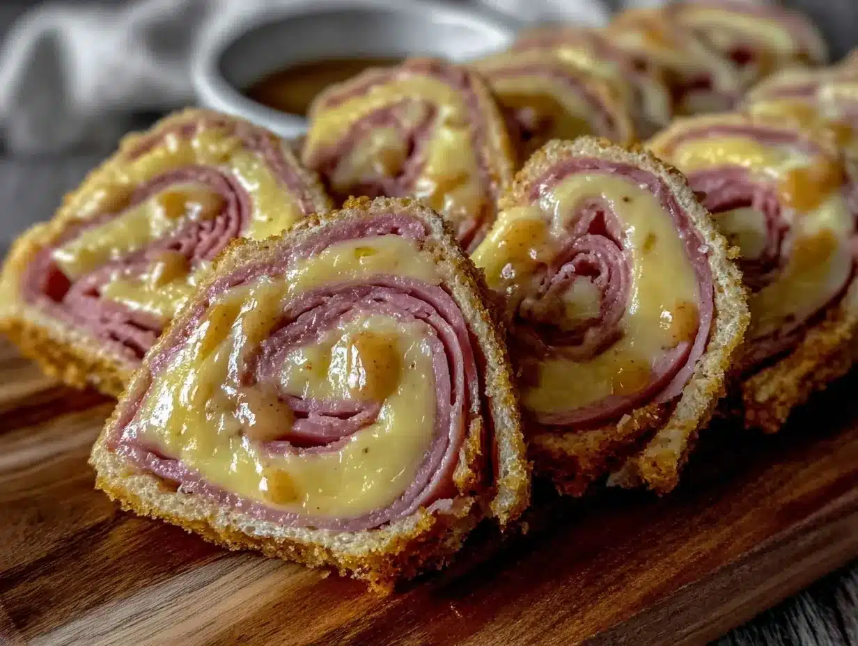 ham and cheese pinwheel roll-ups preparation steps