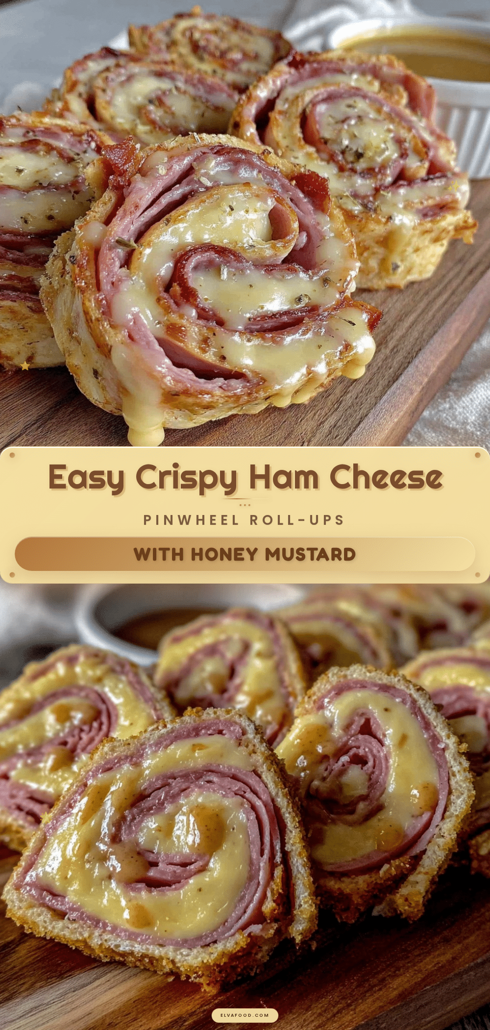 ham and cheese pinwheel roll-ups recipe