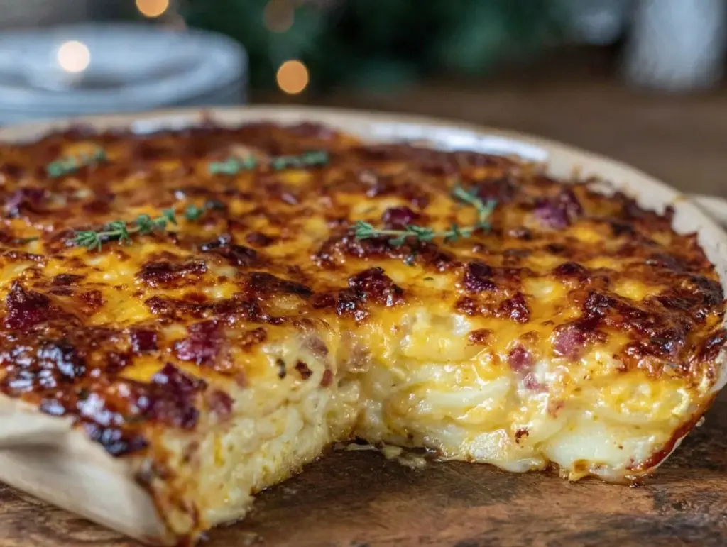 ham and cheese scalloped potato casserole - featured image