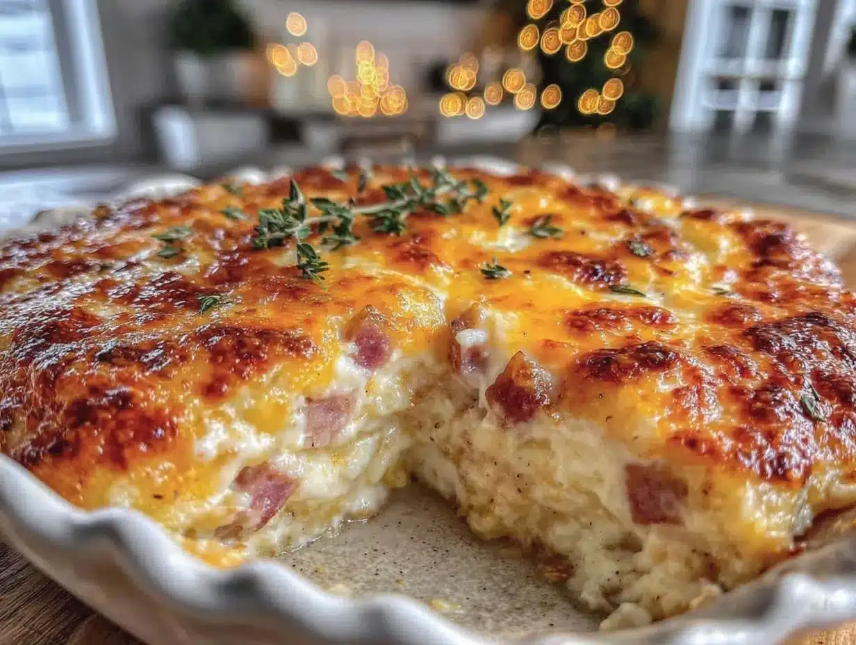 ham and cheese scalloped potato casserole preparation steps