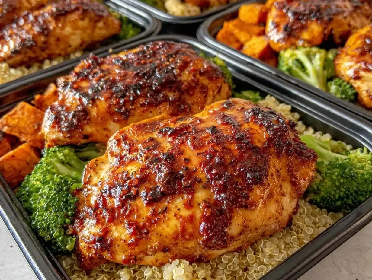 healthy high protein chicken meal prep preparation steps