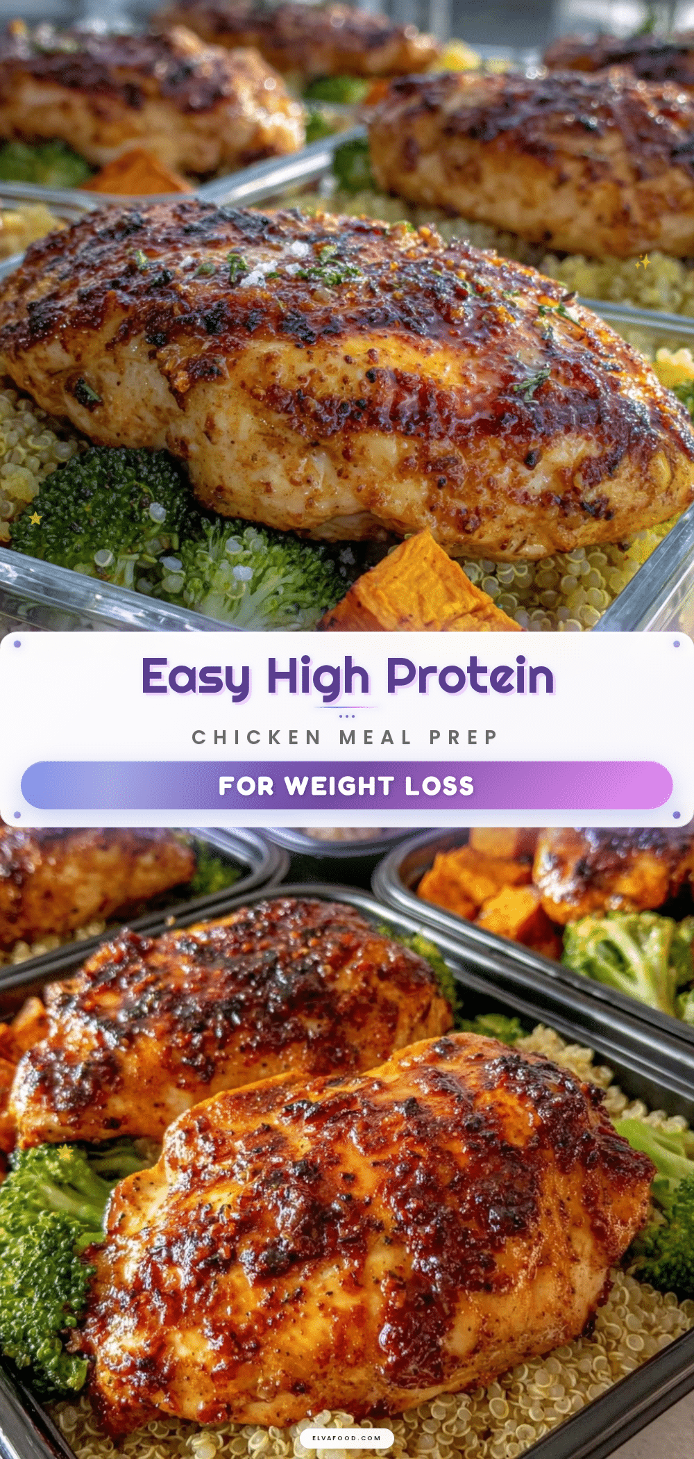 healthy high protein chicken meal prep recipe