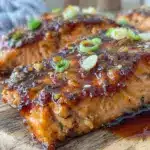 honey garlic baked salmon - featured image