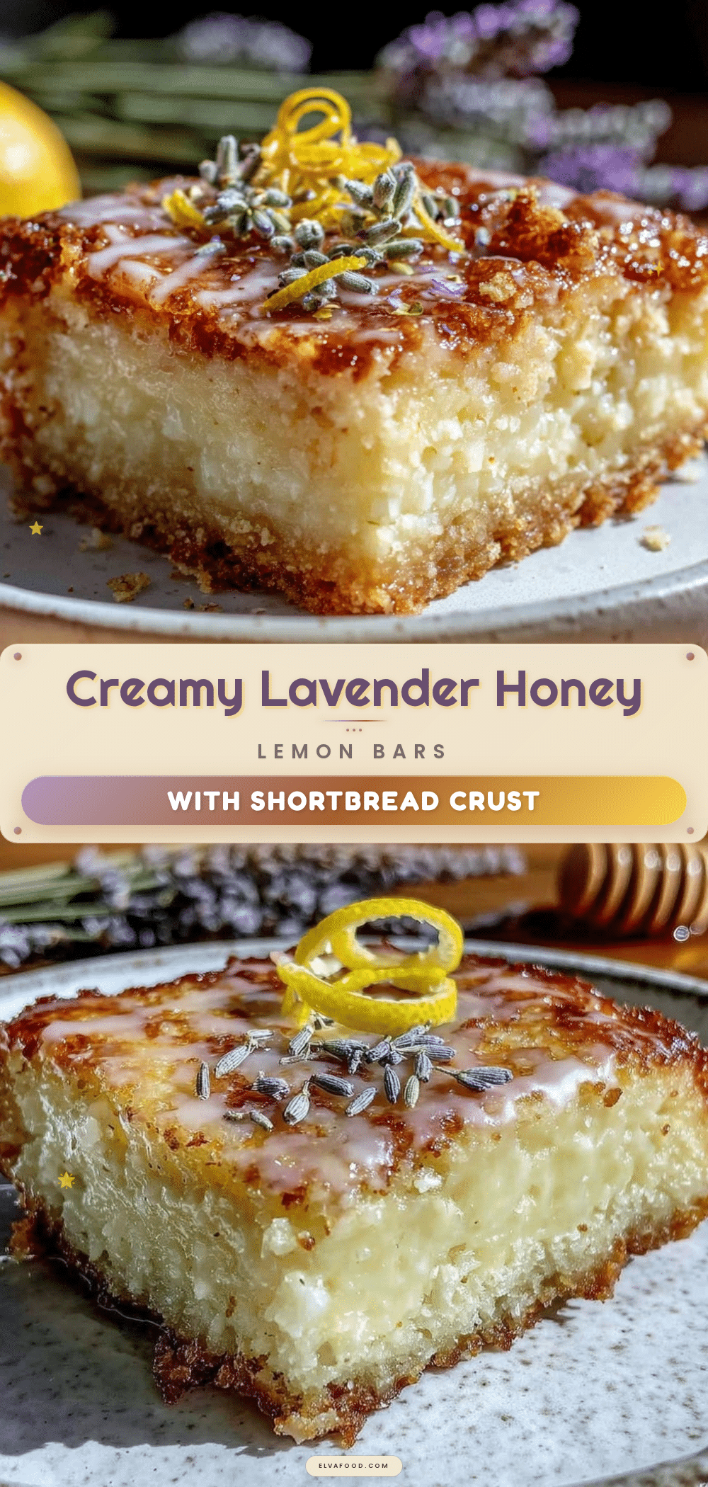 lavender honey lemon bars recipe