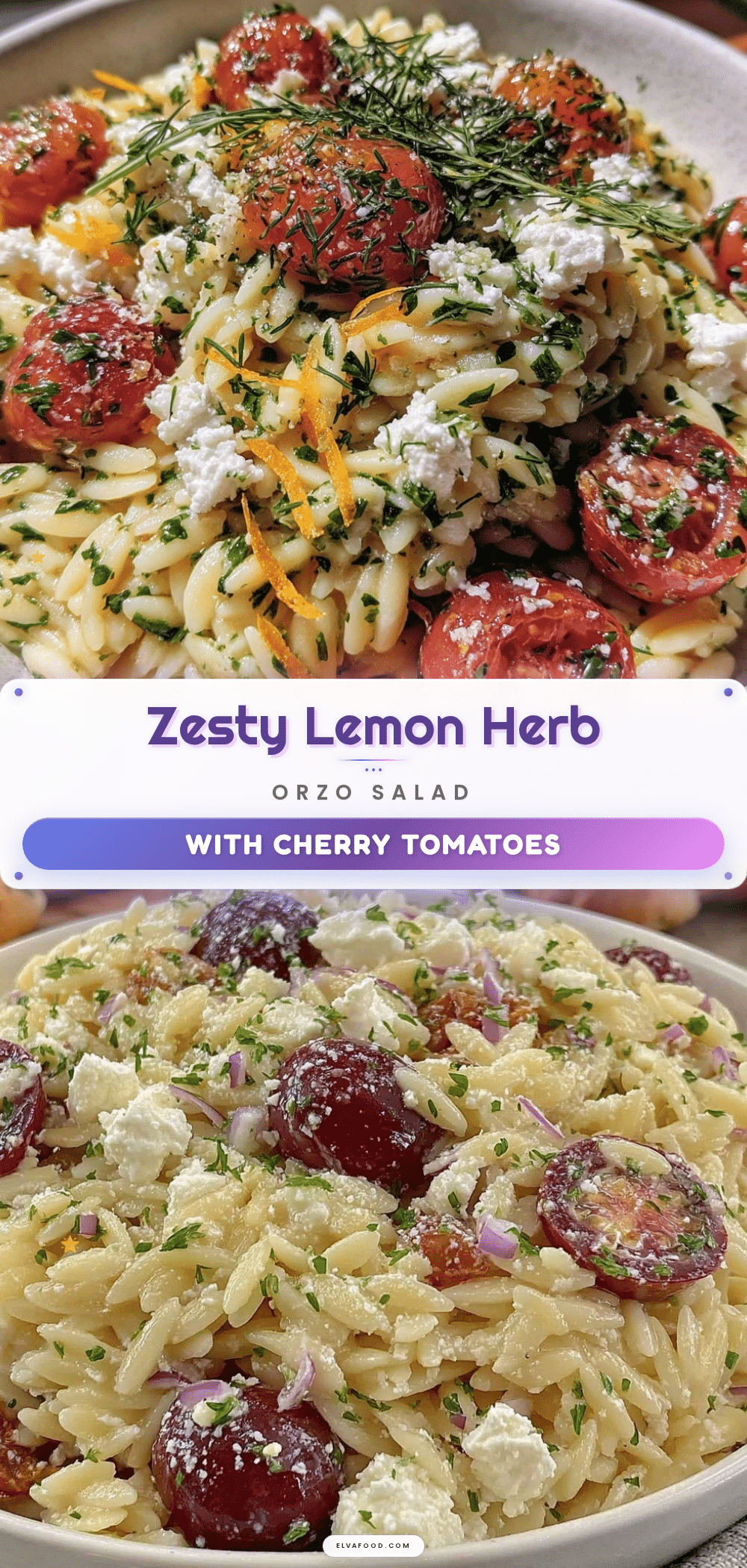 lemon herb orzo salad recipe