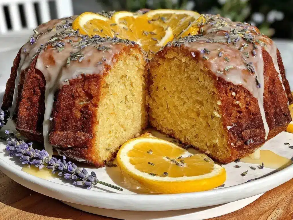 lemon lavender pound cake - featured image