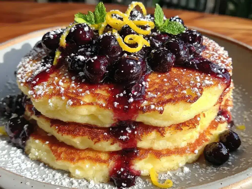 lemon ricotta pancakes - featured image