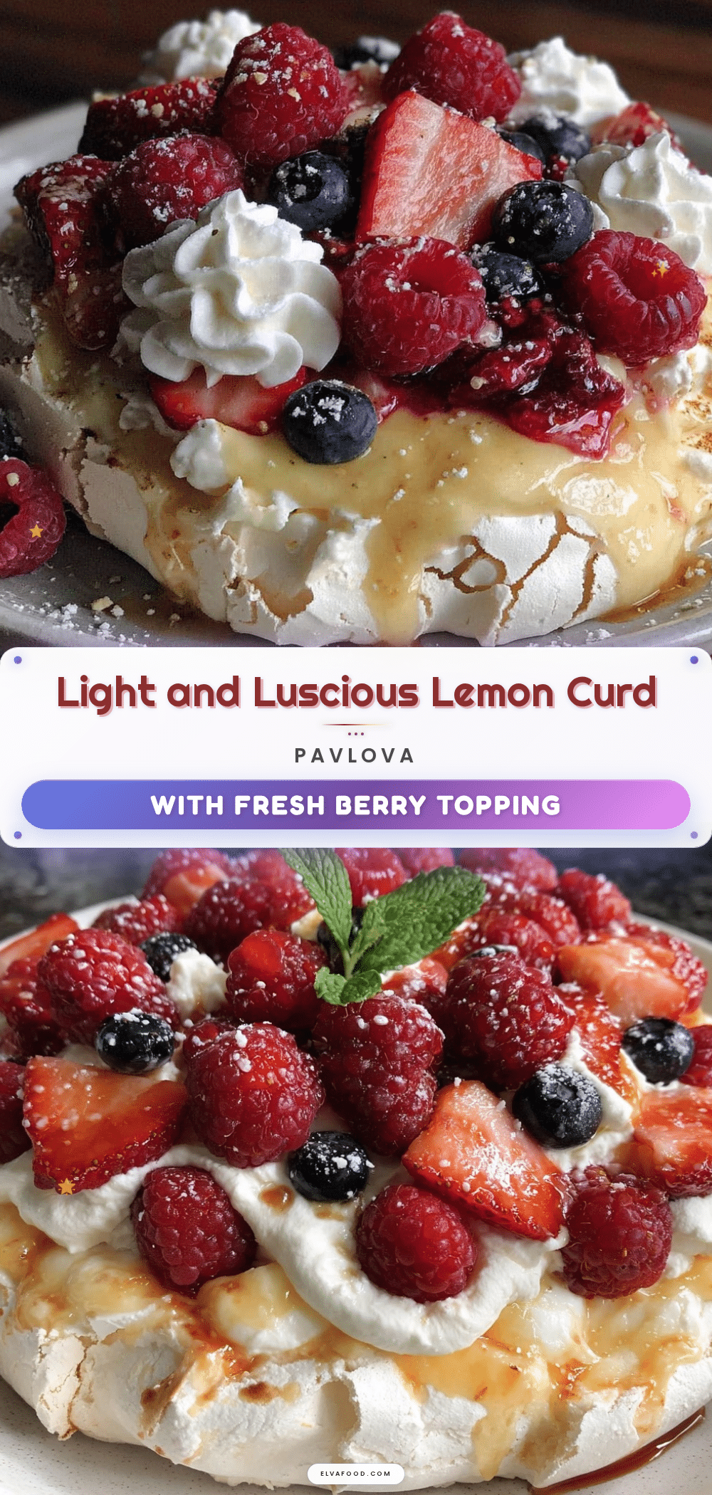light lemon curd pavlova recipe