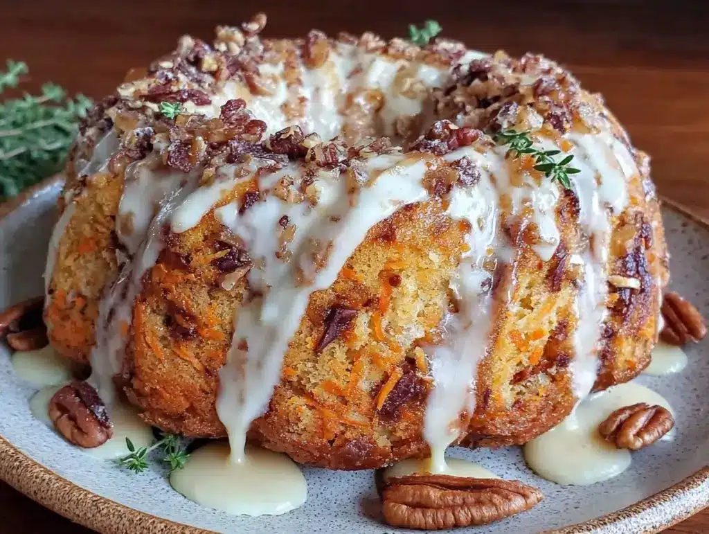 moist carrot bundt cake - featured image