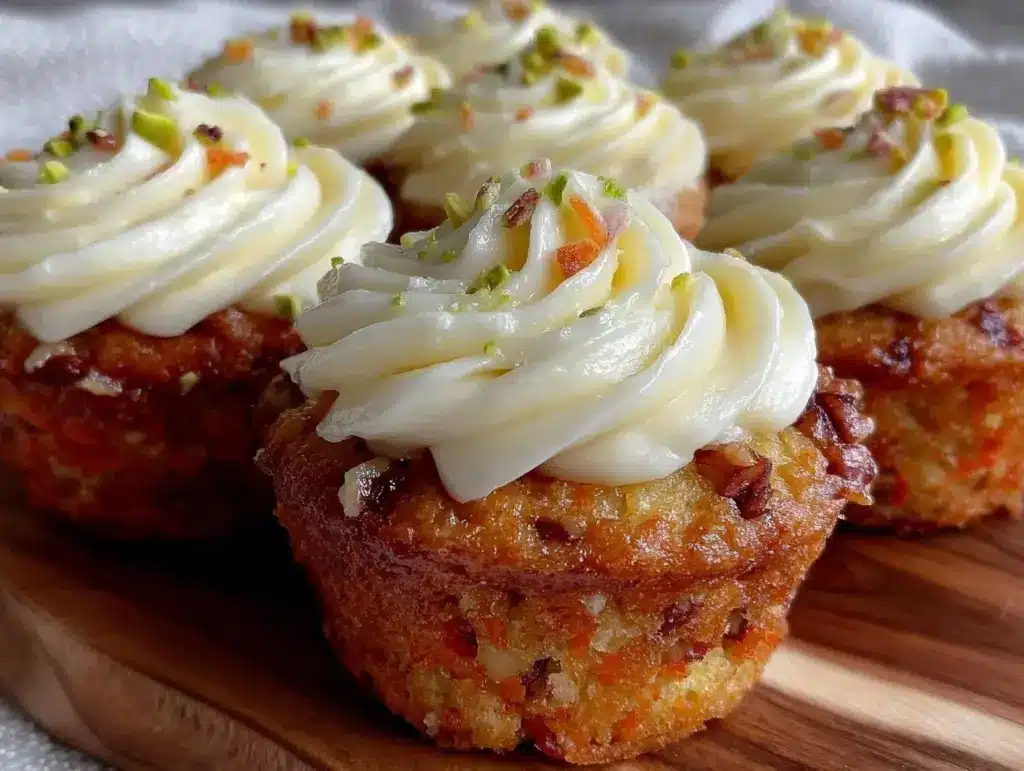 moist mini carrot cake cupcakes - featured image