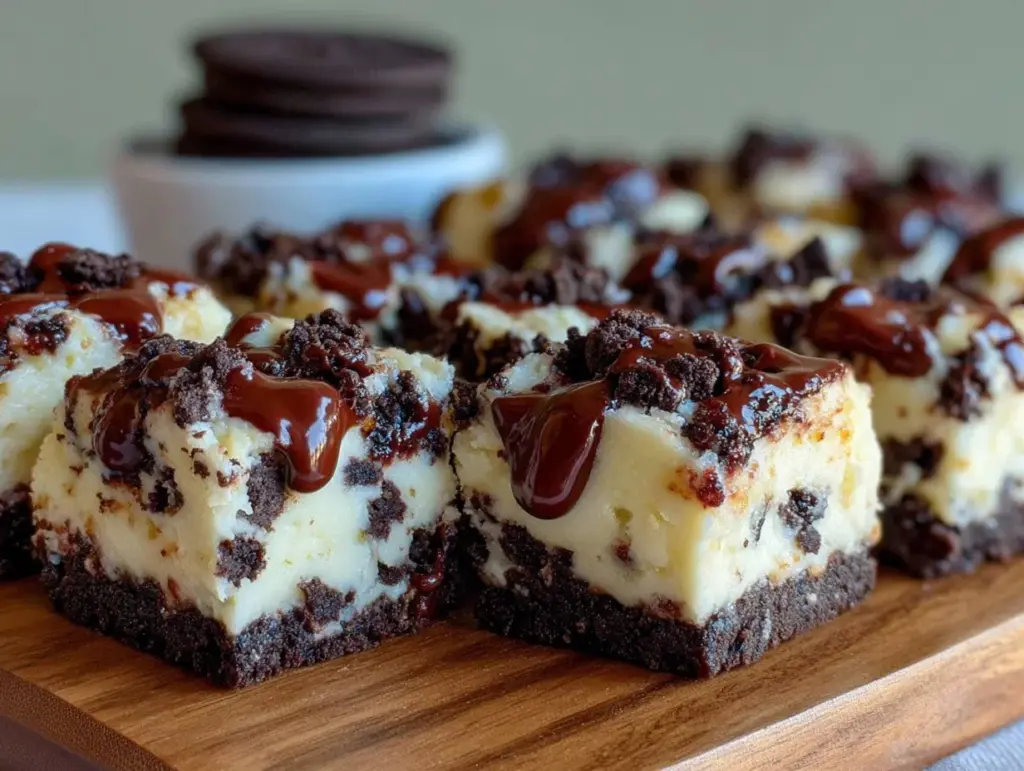 no bake oreo cheesecake bars - featured image