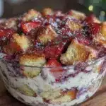 no bake strawberry cheesecake trifle - featured image