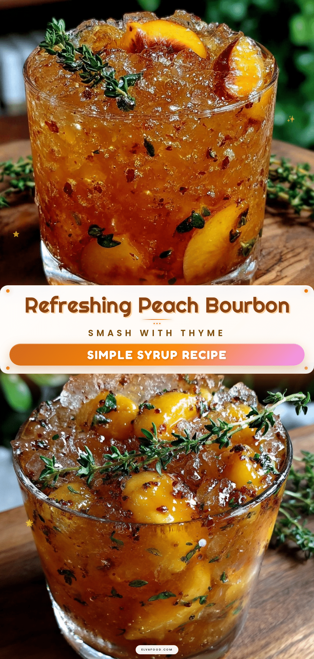 peach bourbon smash cocktail recipe