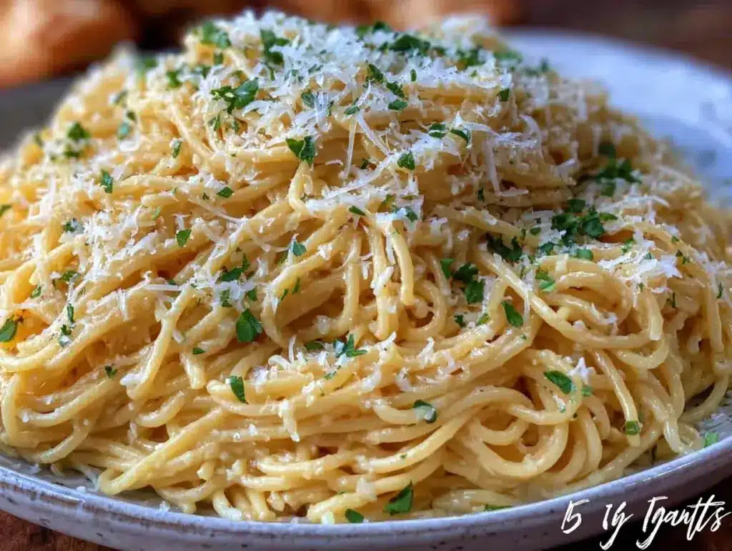 quick creamy garlic butter pasta - featured image