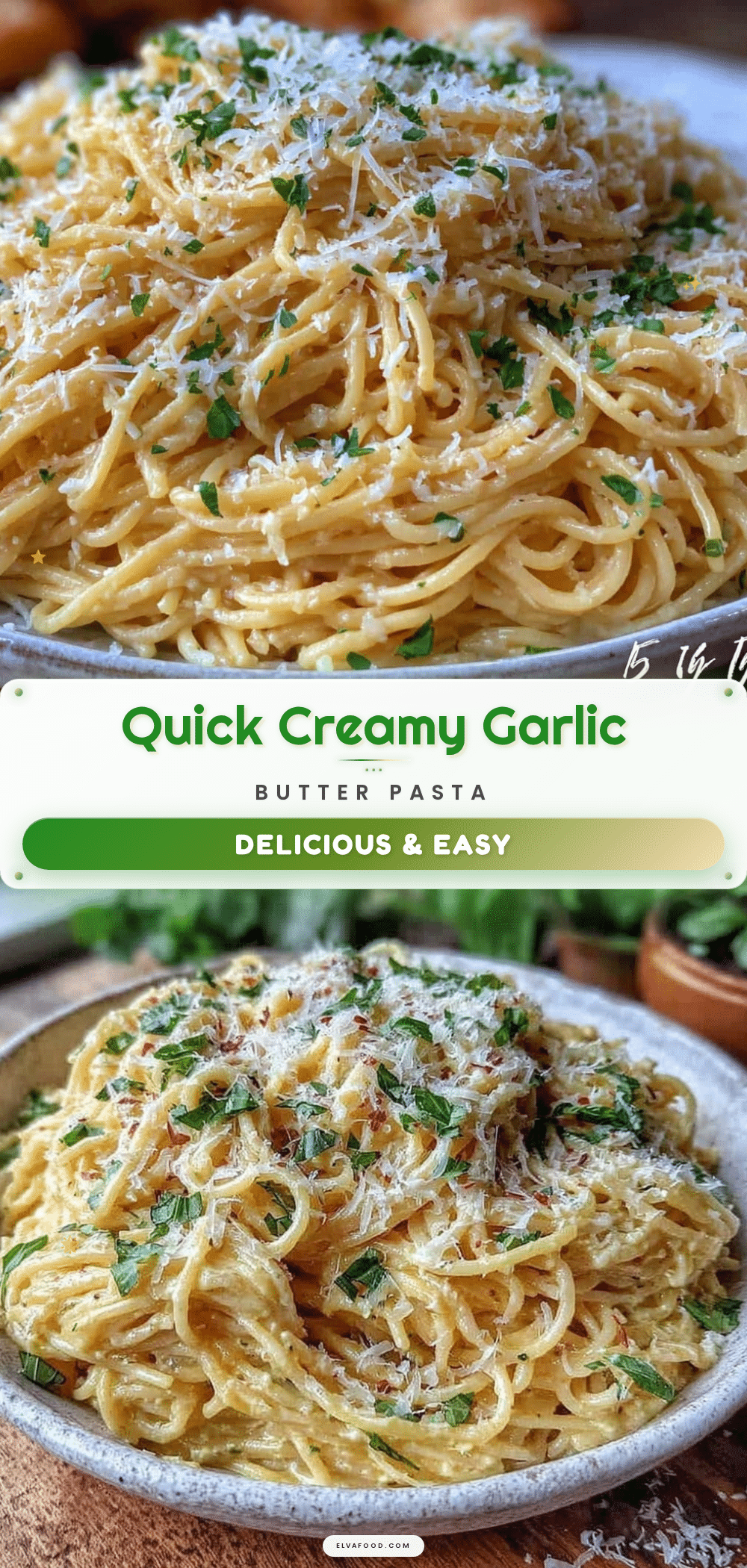 quick creamy garlic butter pasta recipe