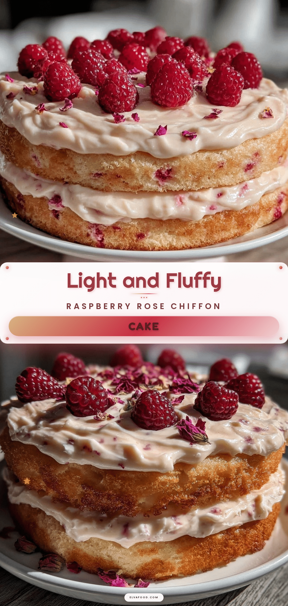 raspberry rose chiffon cake recipe