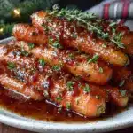 roasted baby carrots with honey balsamic glaze - featured image