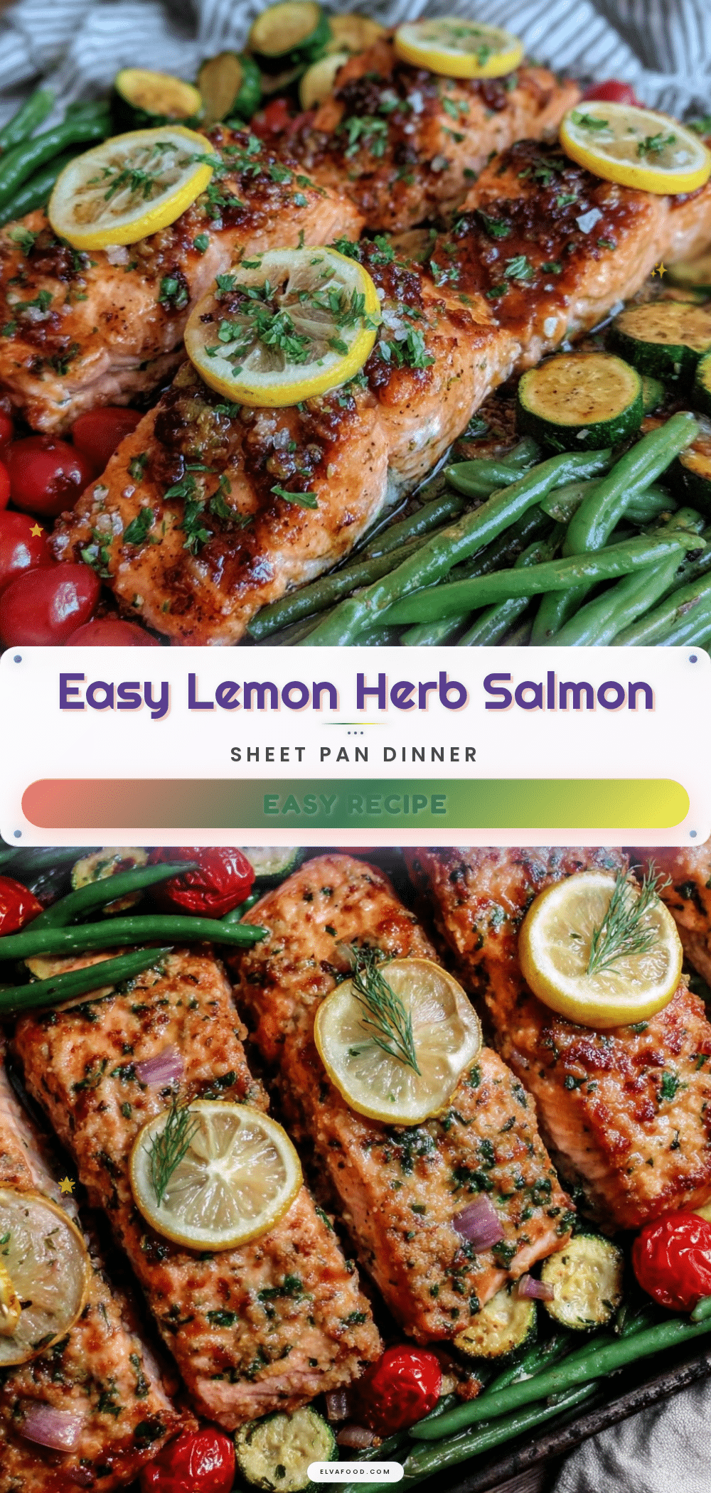 sheet pan lemon herb salmon recipe