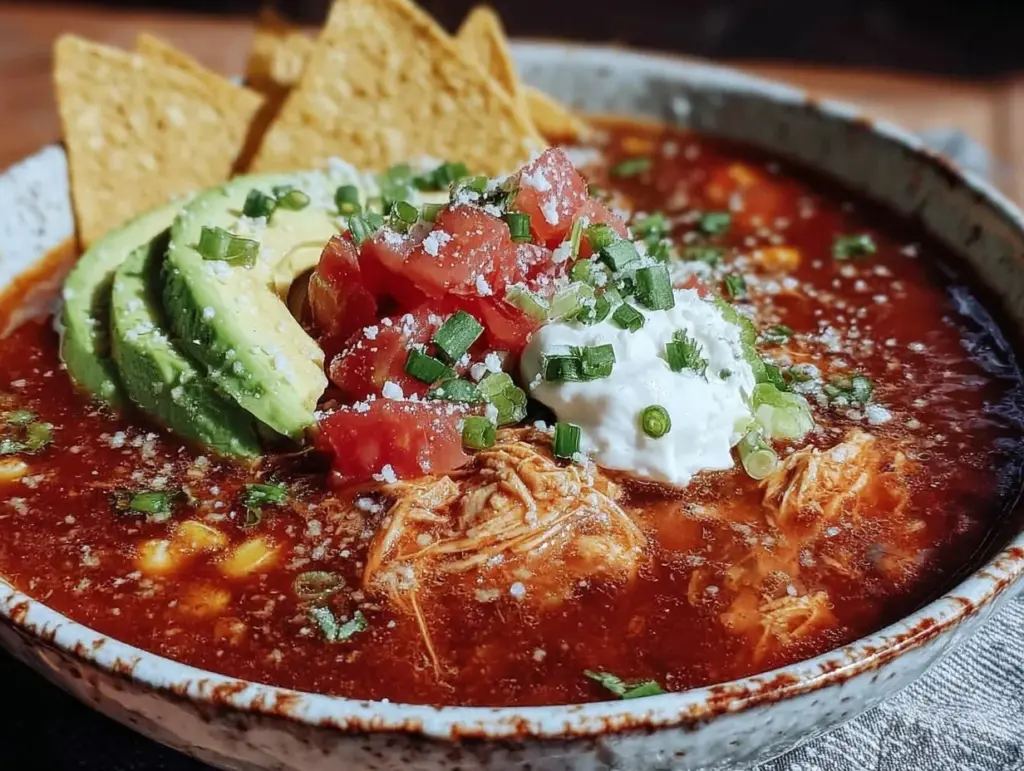 slow cooker chicken tortilla soup - featured image