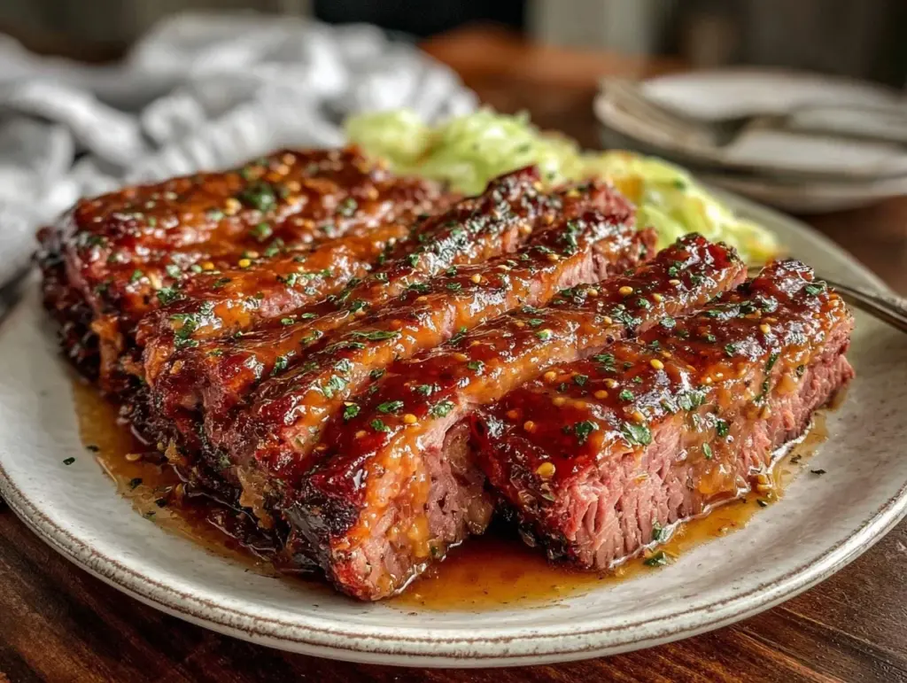 slow cooker corned beef and cabbage - featured image