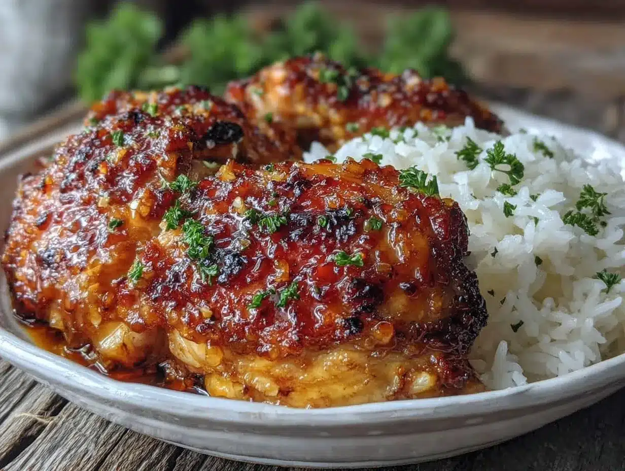 slow cooker honey garlic chicken thighs preparation steps