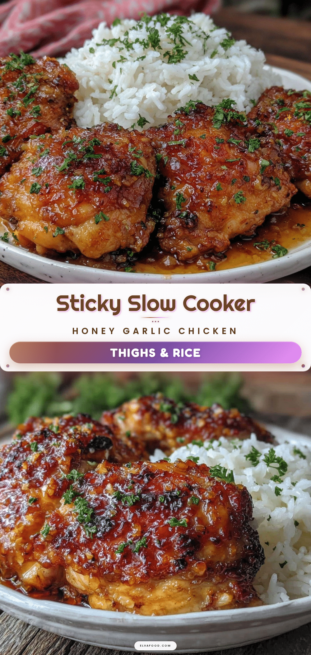 slow cooker honey garlic chicken thighs recipe