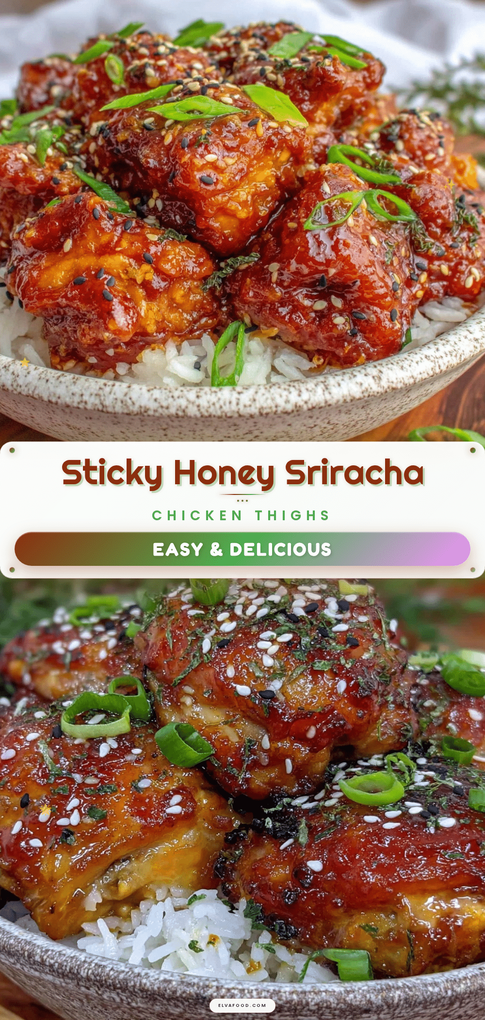 slow cooker honey sriracha chicken thighs recipe